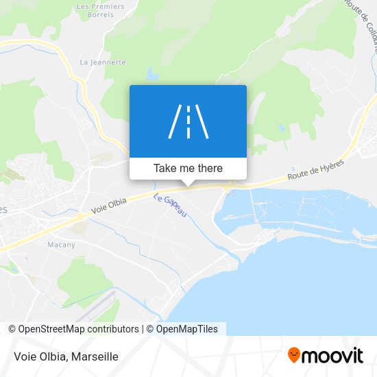 Voie Olbia map