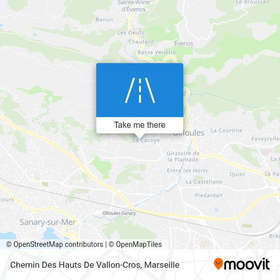 Chemin Des Hauts De Vallon-Cros map
