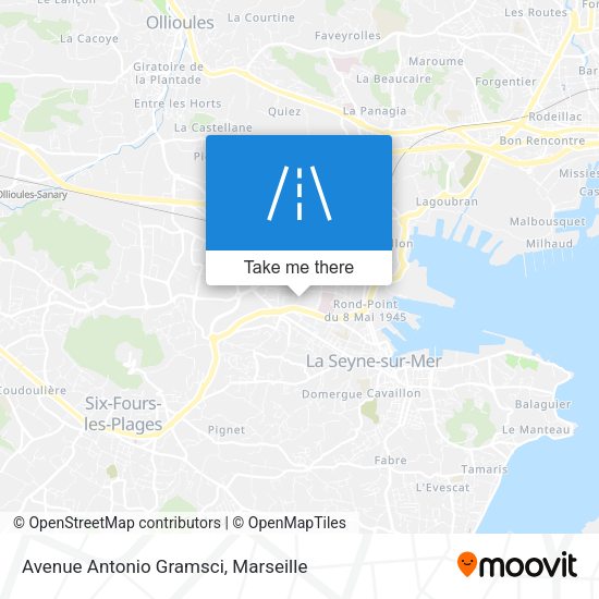 Avenue Antonio Gramsci map