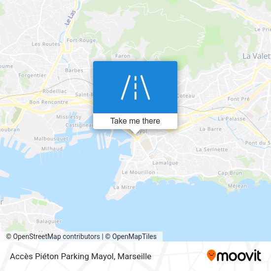 Accès Piéton Parking Mayol map