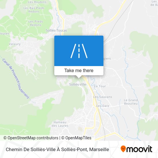 Chemin De Solliès-Ville À Solliès-Pont map
