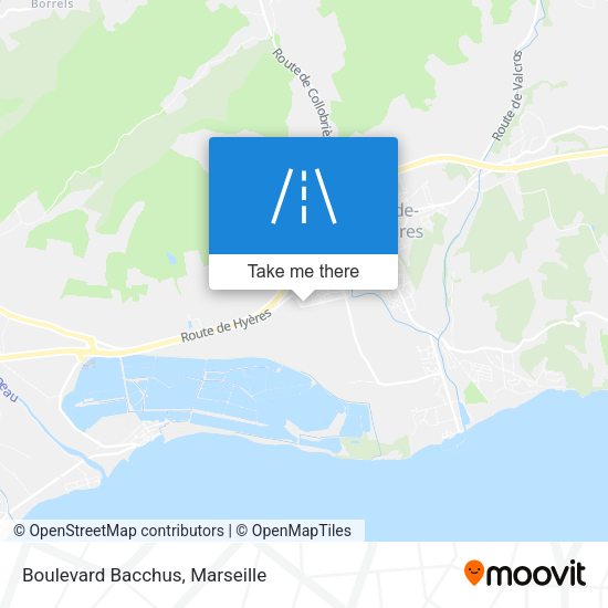Boulevard Bacchus map