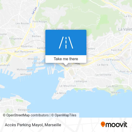 Accès Parking Mayol map