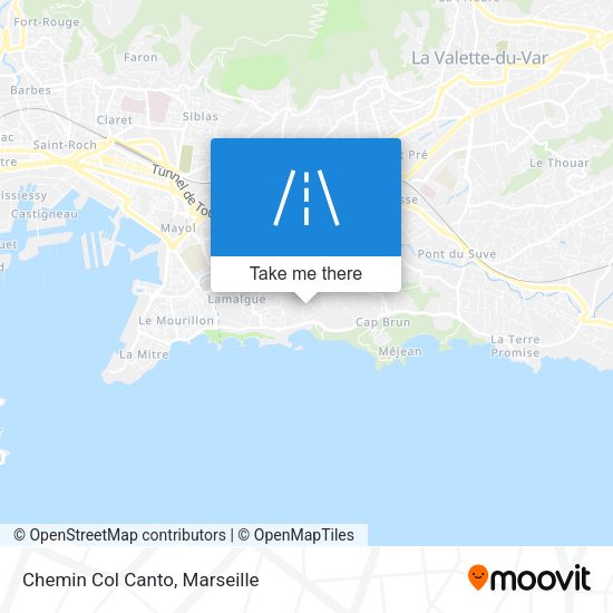Chemin Col Canto map