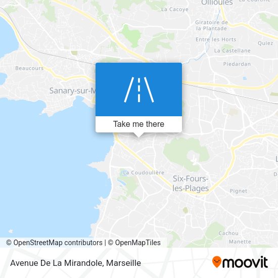 Avenue De La Mirandole map