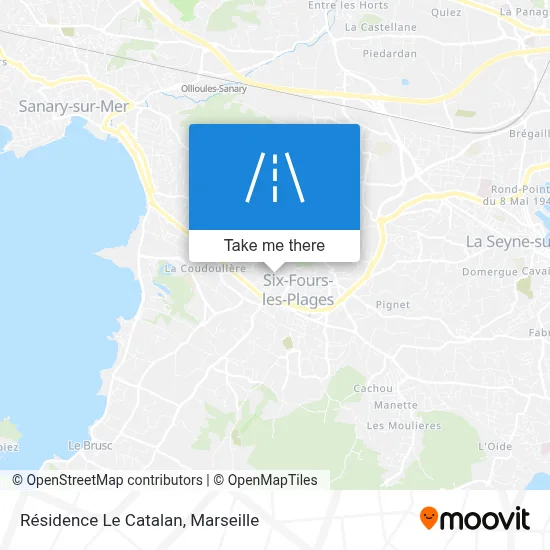 Résidence Le Catalan map