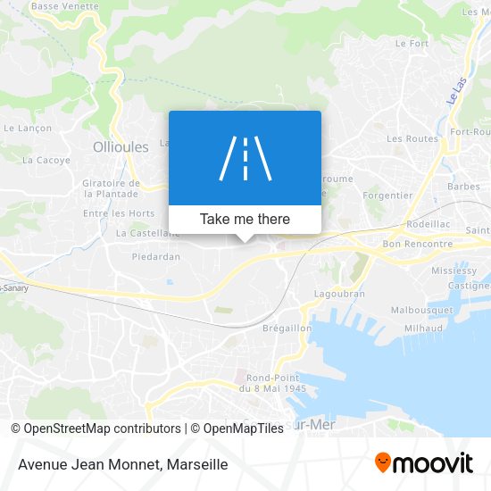 Avenue Jean Monnet map