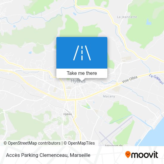Accès Parking Clemenceau map