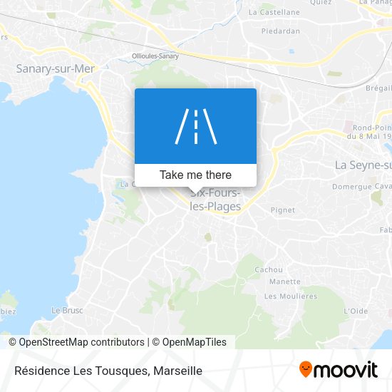 Résidence Les Tousques map