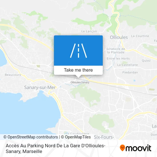Accès Au Parking Nord De La Gare D'Ollioules-Sanary map