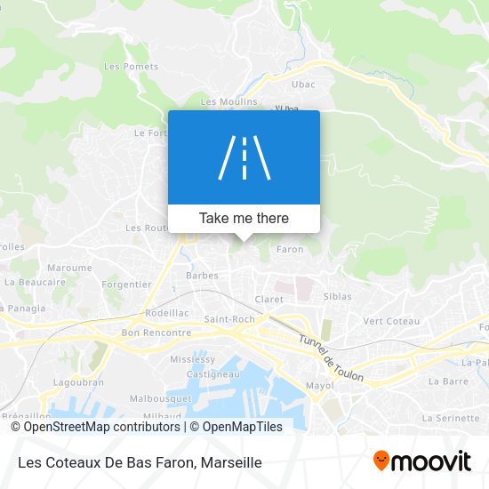 Les Coteaux De Bas Faron map