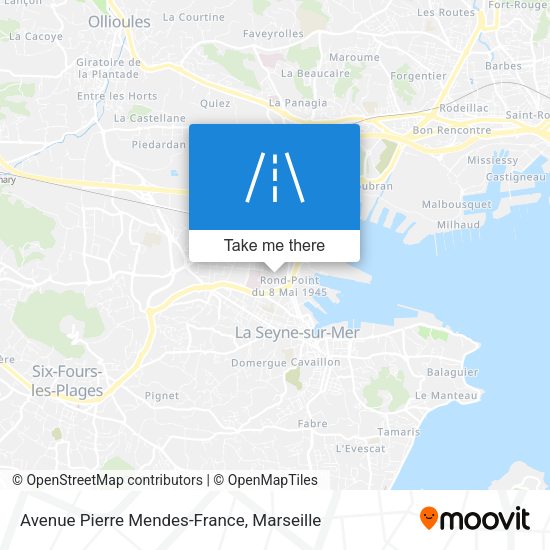 Avenue Pierre Mendes-France map