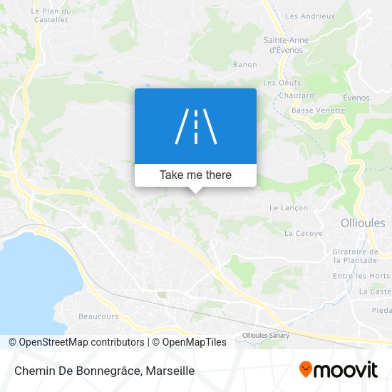 Chemin De Bonnegrâce map