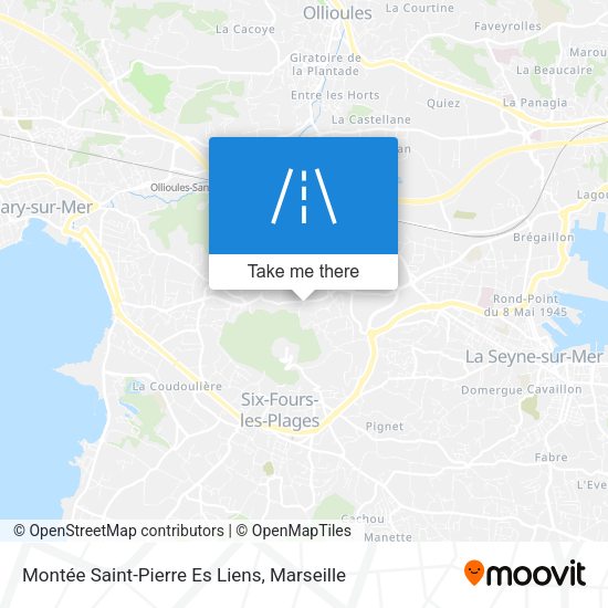 Montée Saint-Pierre Es Liens map