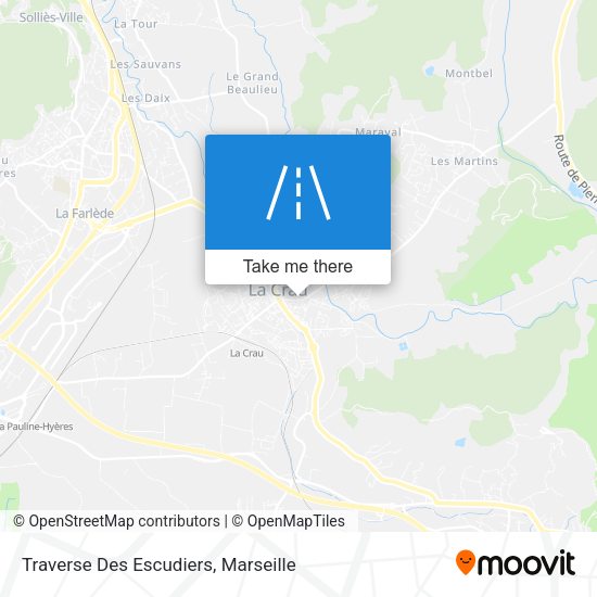 Traverse Des Escudiers map