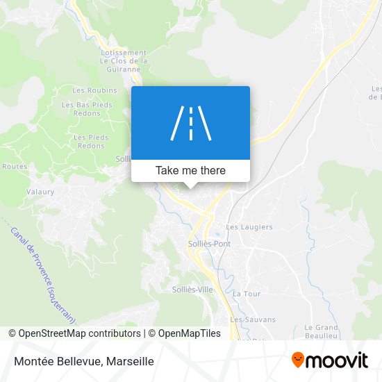 Montée Bellevue map