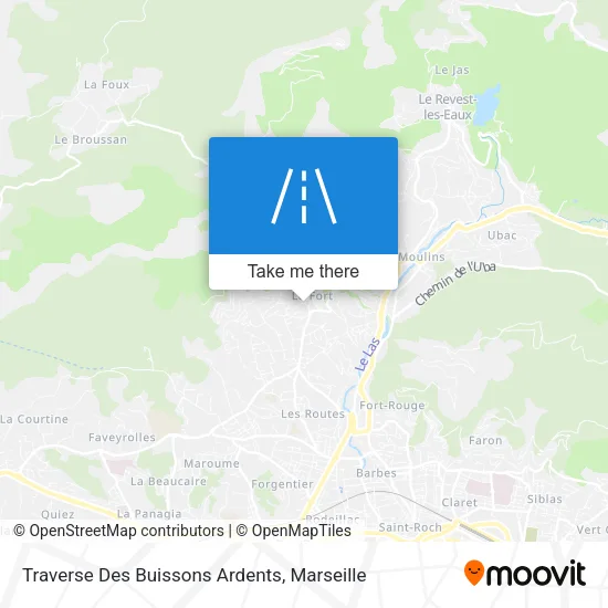 Traverse Des Buissons Ardents map