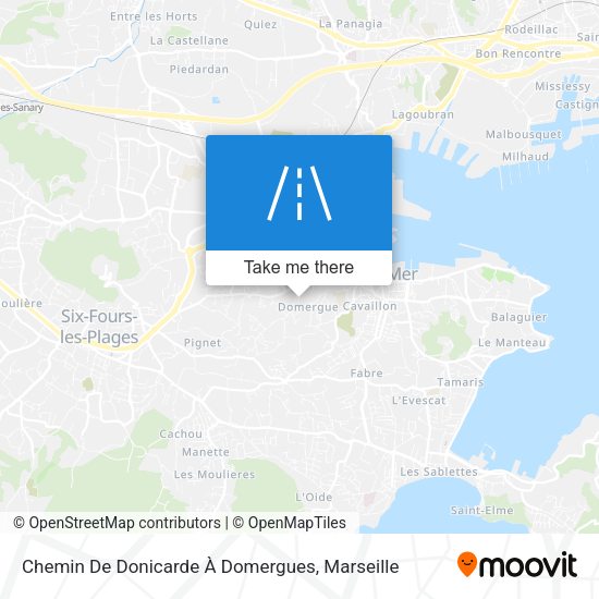 Chemin De Donicarde À Domergues map