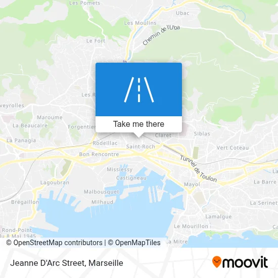 Rue Jeanne D'Arc map