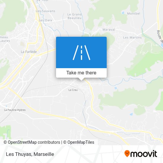 Les Thuyas map