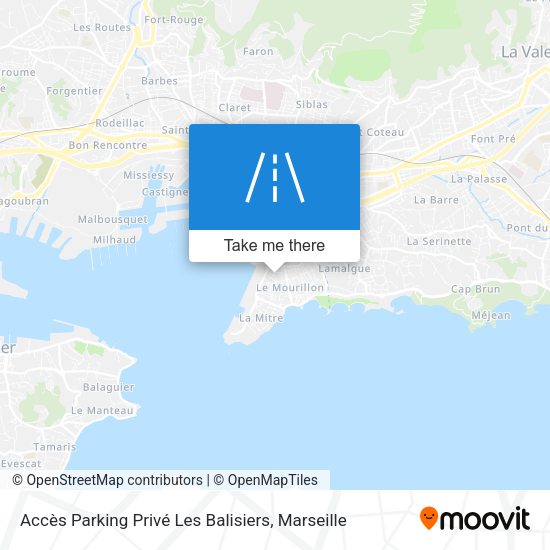Accès Parking Privé Les Balisiers map