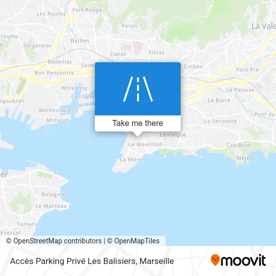 Accès Parking Privé Les Balisiers map