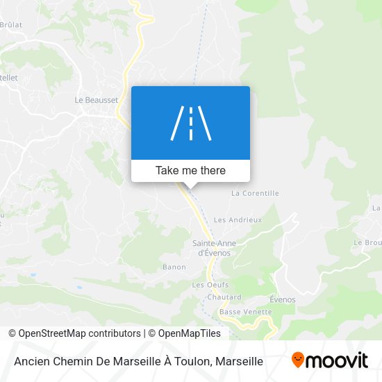 Ancien Chemin De Marseille À Toulon map