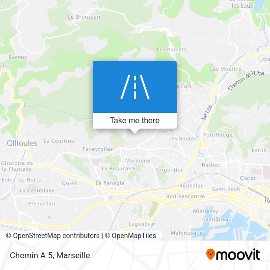 Chemin A 5 map