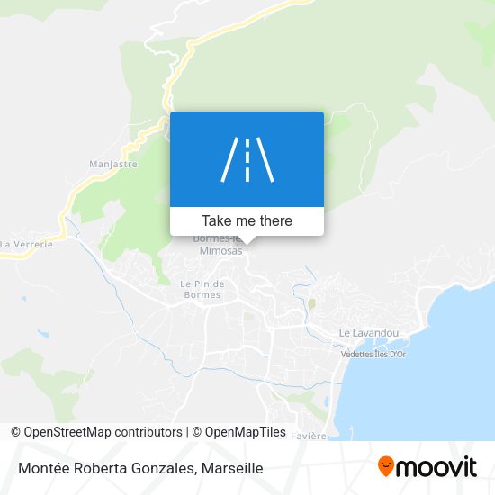 Montée Roberta Gonzales map
