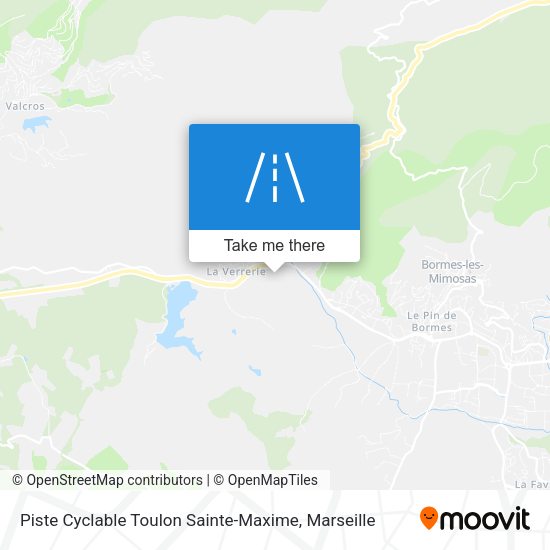 Piste Cyclable Toulon Sainte-Maxime map