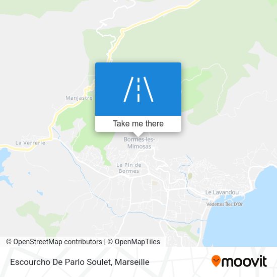 Escourcho De Parlo Soulet map