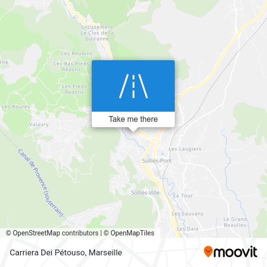 Carriera Dei Pétouso map