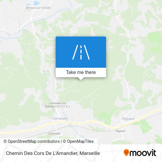 Chemin Des Cors De L'Amandier map