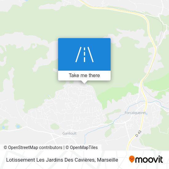 Lotissement Les Jardins Des Cavières map