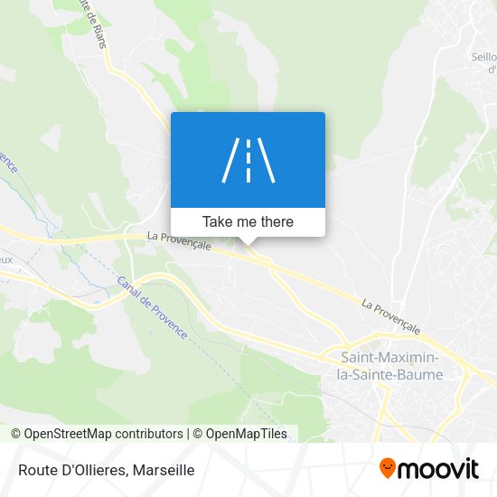 Route D'Ollieres map
