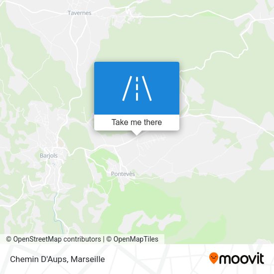 Chemin D'Aups map