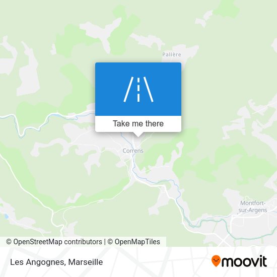 Les Angognes map