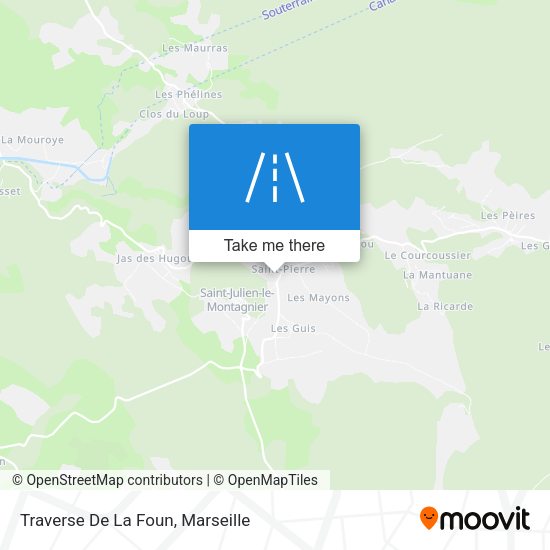 Traverse De La Foun map