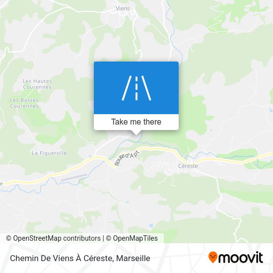 Chemin De Viens À Céreste map