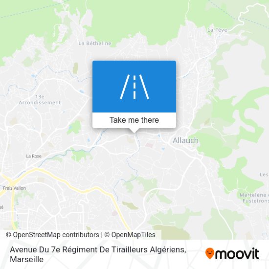 Avenue Du 7e Régiment De Tirailleurs Algériens map