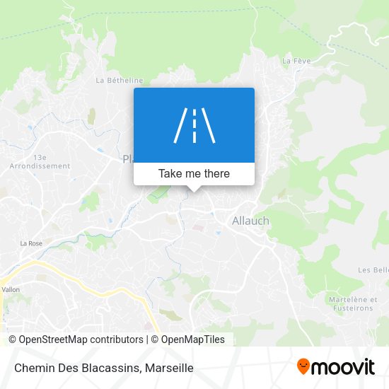 Chemin Des Blacassins map