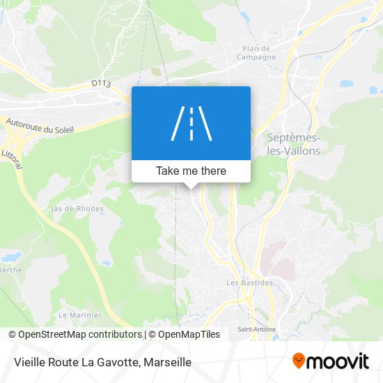 Vieille Route La Gavotte map