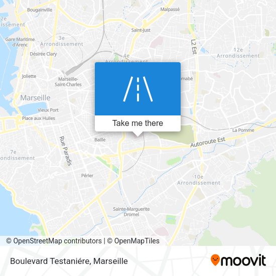 Boulevard Testaniére map