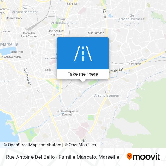 Rue Antoine Del Bello - Famille Mascalo map