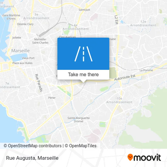 Rue Augusta map