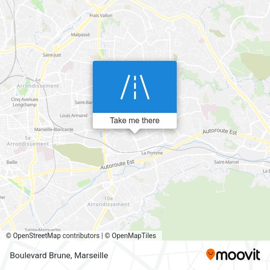 Boulevard Brune map