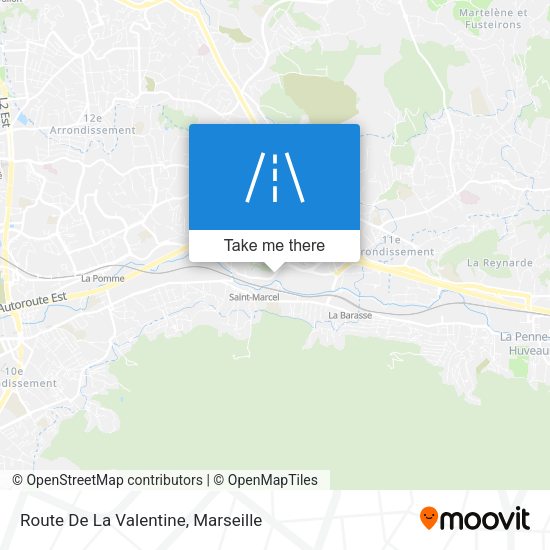 Route De La Valentine map