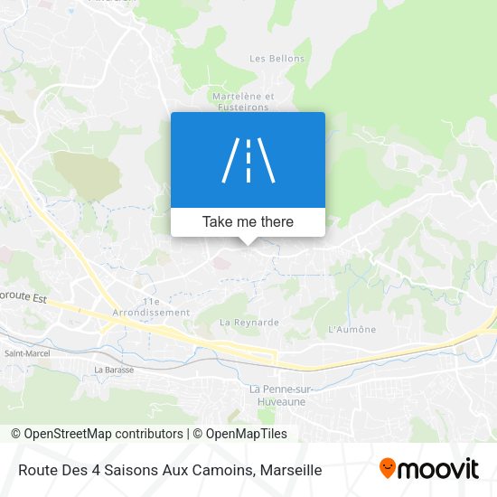Route Des 4 Saisons Aux Camoins map