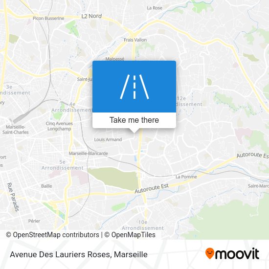 Avenue Des Lauriers Roses map