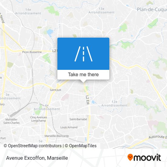 Avenue Excoffon map